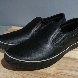 Tredsafe Black Slip Resistamt Unisex Slip On Shoe